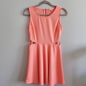 Mine Small Peach Summer Dress with Side Cutouts